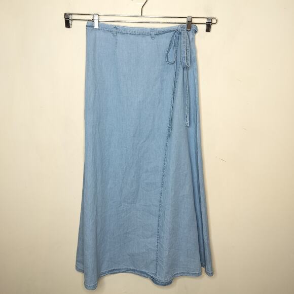 a.n.a Dresses & Skirts - A.N.A Chambray Wrap Maxi Skirt Boho Western
